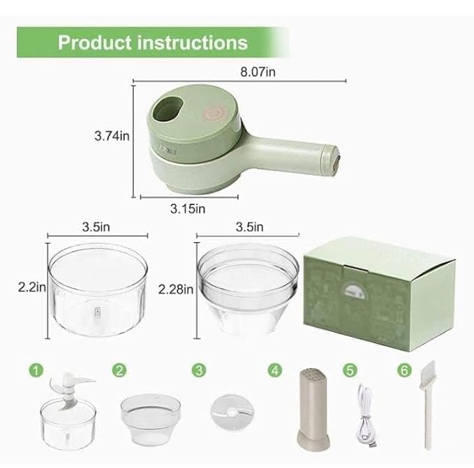 4 in 1 electric vegetable cutter